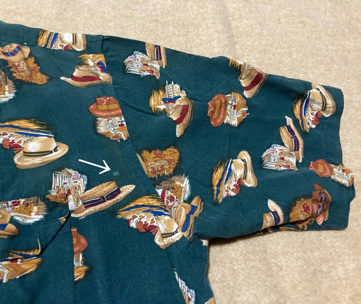 90s.ラルフローレン オープンカラーシャツ 総柄 ビンテージ レーヨン アロハシャツ 開襟 coutry ポロカントリー ハワイアンシャツ 90年代_画像6