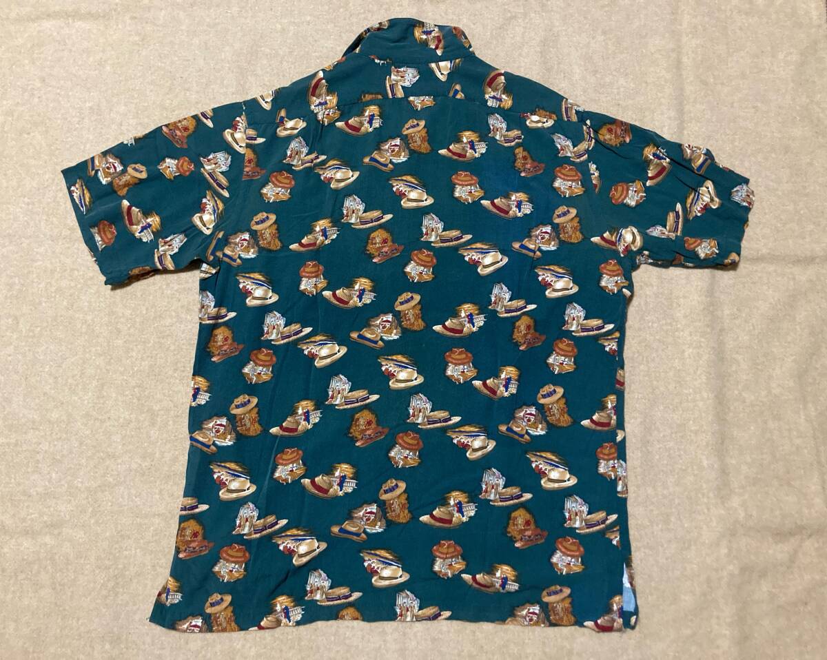 90s.ラルフローレン オープンカラーシャツ 総柄 ビンテージ レーヨン アロハシャツ 開襟 coutry ポロカントリー ハワイアンシャツ 90年代_画像3