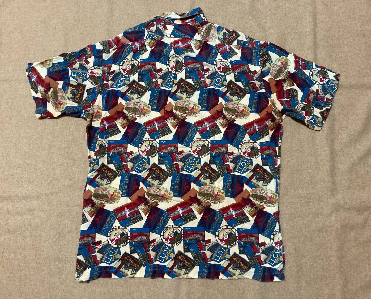 90s.ラルフローレン オープンカラーシャツ 総柄 ビンテージ レーヨン アロハシャツ 開(kāi)襟 coutry ポロカントリー ハワイアンシャツ 90年代.