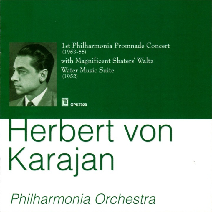ほぼ美品ほぼ美盤 日本盤CD 弱流通盤 カラヤン フィルハーモニア 第1回プロムナード・コンサート 1953-55 水上の音楽 オーパス蔵_画像3