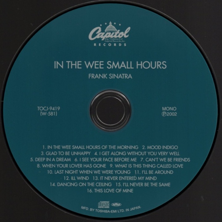 紙ジャケ FRANK SINATRA フランク・シナトラ In The Wee Small Hours イン・ザ・ウィー・スモール・アワーズ Mood Indigo Deep In A Dream_画像4