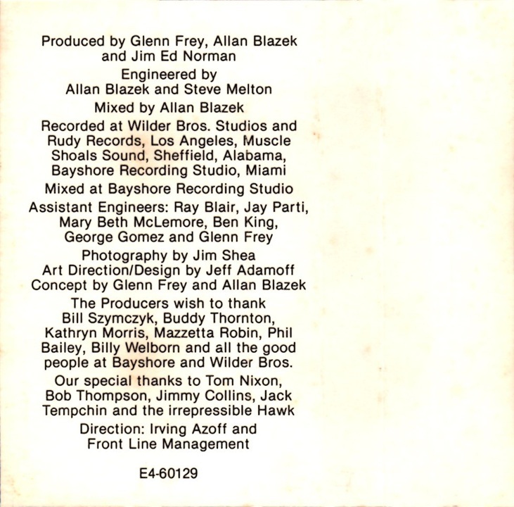 美音再生 US製 GLENN FREY グレン・フライ No Fun Aloud -ex. Eagles The One You Love, I Found Somebody, That Girl, All Those Lies収録_画像3