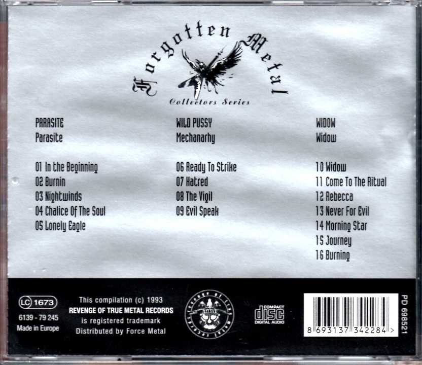 V.A. Forgotten Metal Vol. 18 Collector's Series PARASITE In The Beginning / WILD PUSSY Mechanarchy / RITUAL Widow_画像4