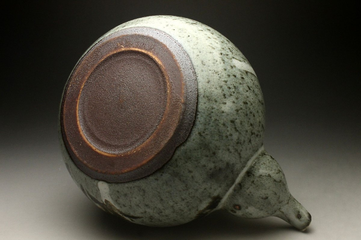 【余韻】 やちむん 土瓶 桔梗文 どびん 急須★無傷美品 茶道具<同梱可>_画像9