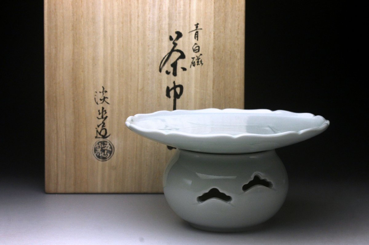 [ более .]. гора обжиг в печи ... структура синий белый фарфор чай ширина шт. * чайная посуда нет царапина прекрасный товар . вместе ткань вместе коробка < включение в покупку возможно >