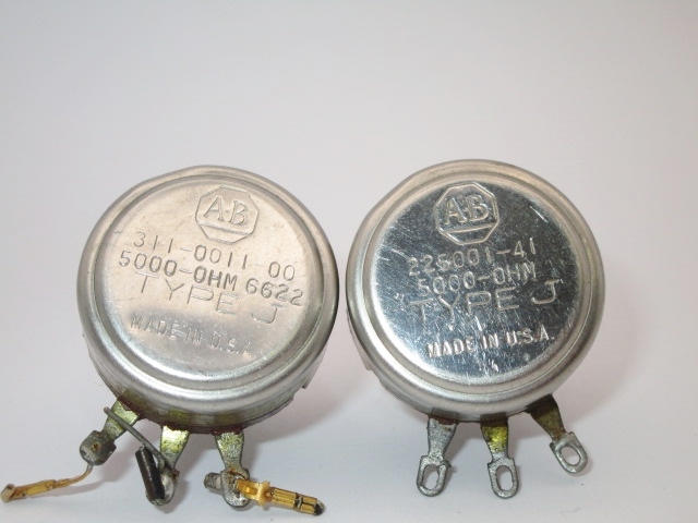 Allen Bradley アーレンブラッドレイ TYPE J 5000Ω 2個 可変抵抗器/ボリューム USA_画像2