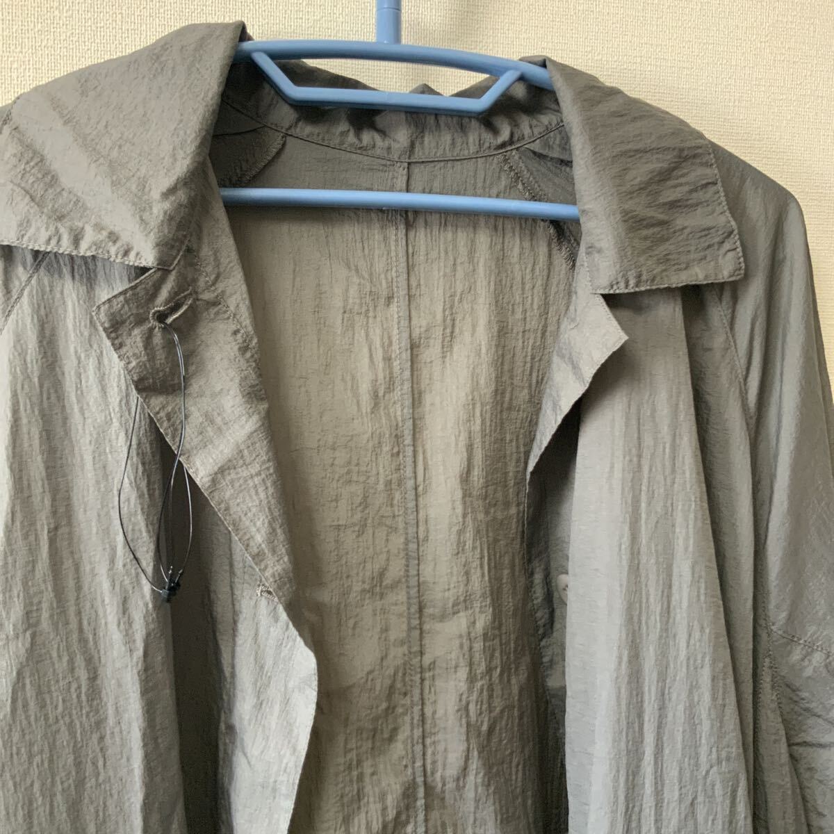 ダンスキン　シアークロスロングコート　アッシュグレー_画像4