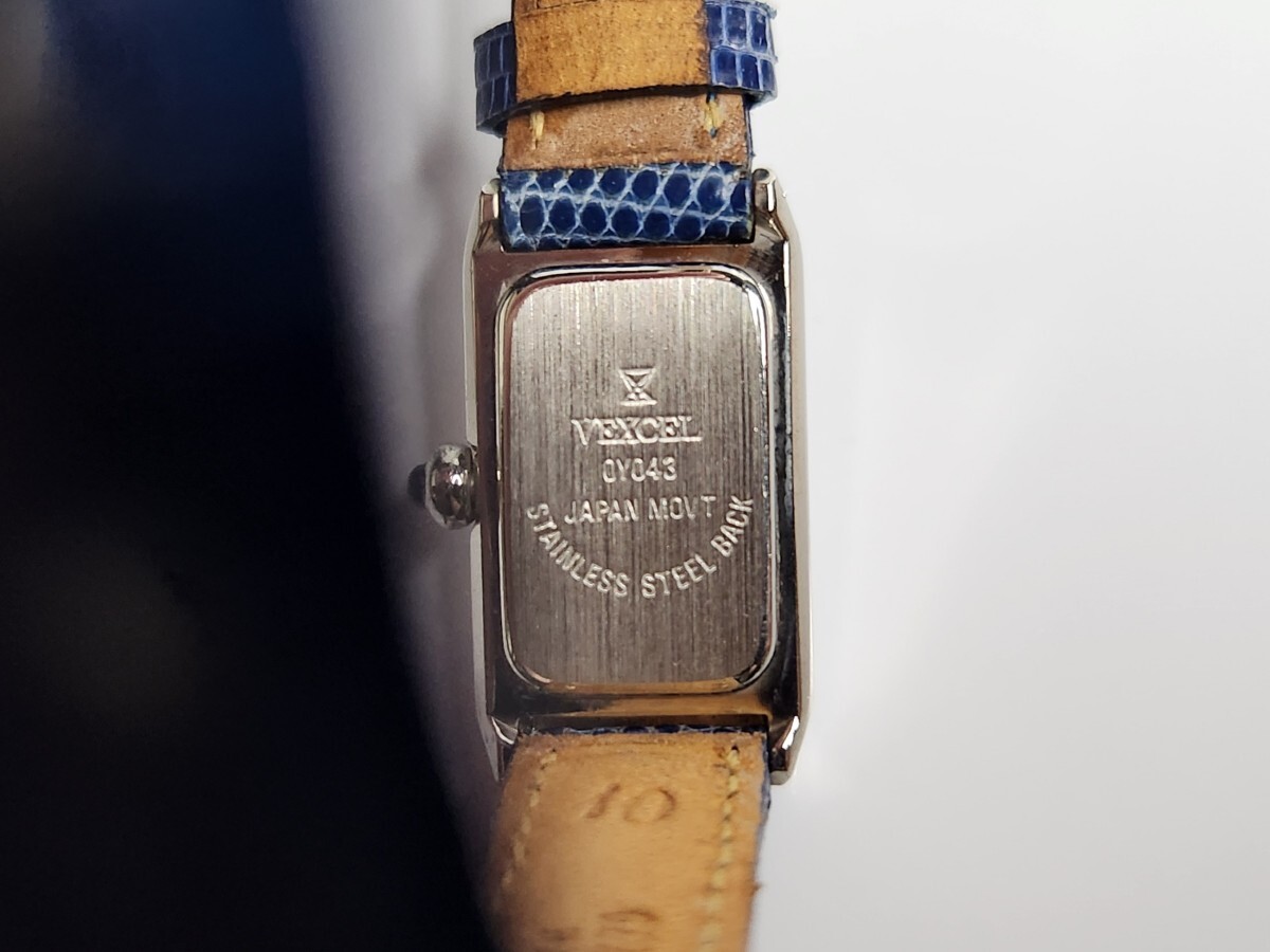 V новый товар не использовался /VEXCEL женские наручные часы часы 3 стрелки кварц лазурит циферблат ювелирные изделия натуральная кожа синий 