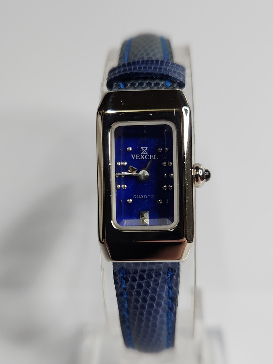 V новый товар не использовался /VEXCEL женские наручные часы часы 3 стрелки кварц лазурит циферблат ювелирные изделия натуральная кожа синий 