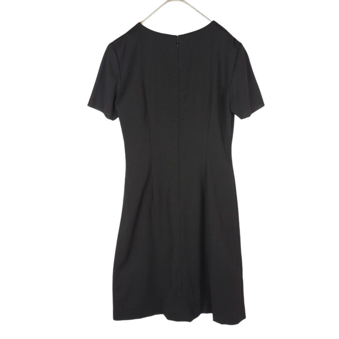 ユミ カツラ YUMI KATSURA 桂由美 礼服 喪服 ブラックフォーマル ワンピース 半袖 タック 9AR 冠婚葬祭 ブラック 黒 レディース_画像3