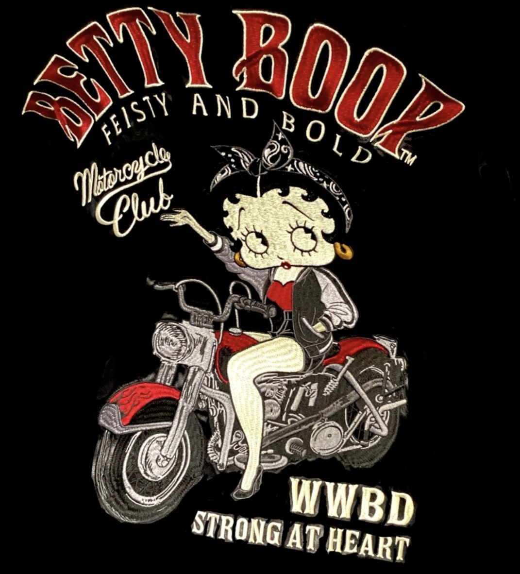 ベティブープ★新品★スカジャン★2517【S】黒★別珍★ピンナップ★BBN-2517★刺繍★アメリカンロングリバー55★ネバーマインド★大阪_画像3