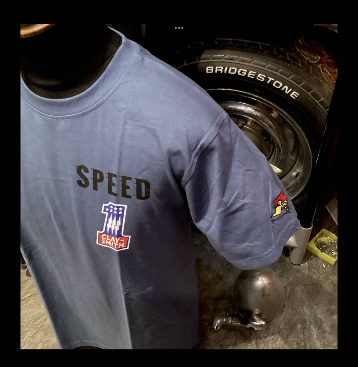 クレイスミス★新品★Tシャツ★5057【Msize】青★CSY-5057★アメリカンロングリバー55★ハーレー★クレイスミス★大阪★オリオンエース_画像4