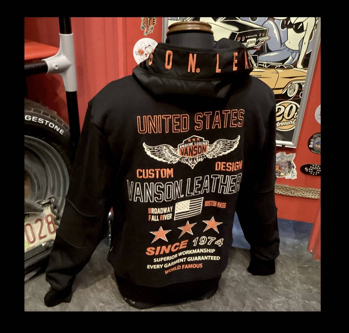 バンソン★新品★パーカー★2512【XL】黒★ライダース★NVSZ-2512★バイカー★ネバーマインド★アメリカンロングリバー55★正規取り扱い店_画像5