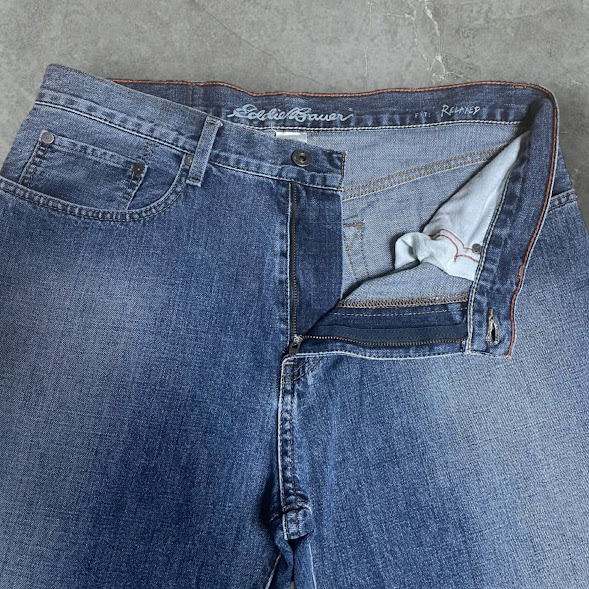 ★Eddie Bauer リラックスフィット デニム 33×32 メキシコ製_画像3