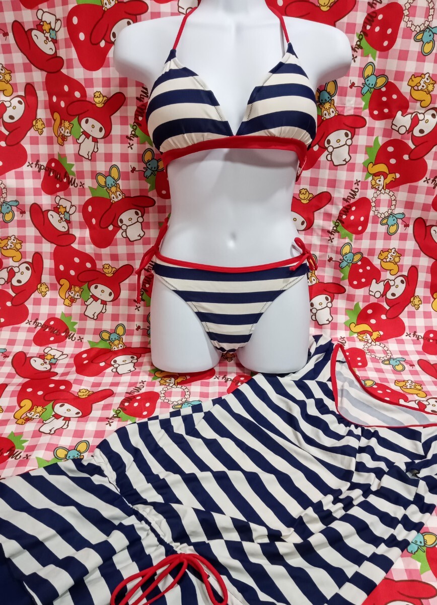 077 可愛いビキニ水着 ガールズ レディースLサイズ 高校生_画像1