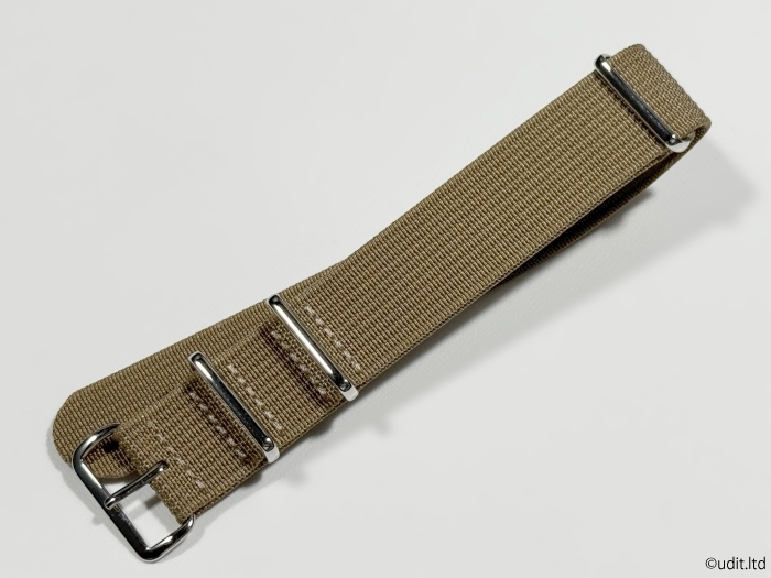 ラグ幅22mm リブ編み 高品質 NATOストラップ ブロンド 腕時計ベルト ナイロン バンド ファブリック リブ rib