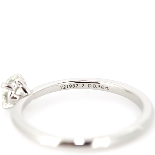 ティファニー 0.38ct I-VS1-3EX トゥルー ダイヤモンド リング Pt950_画像4