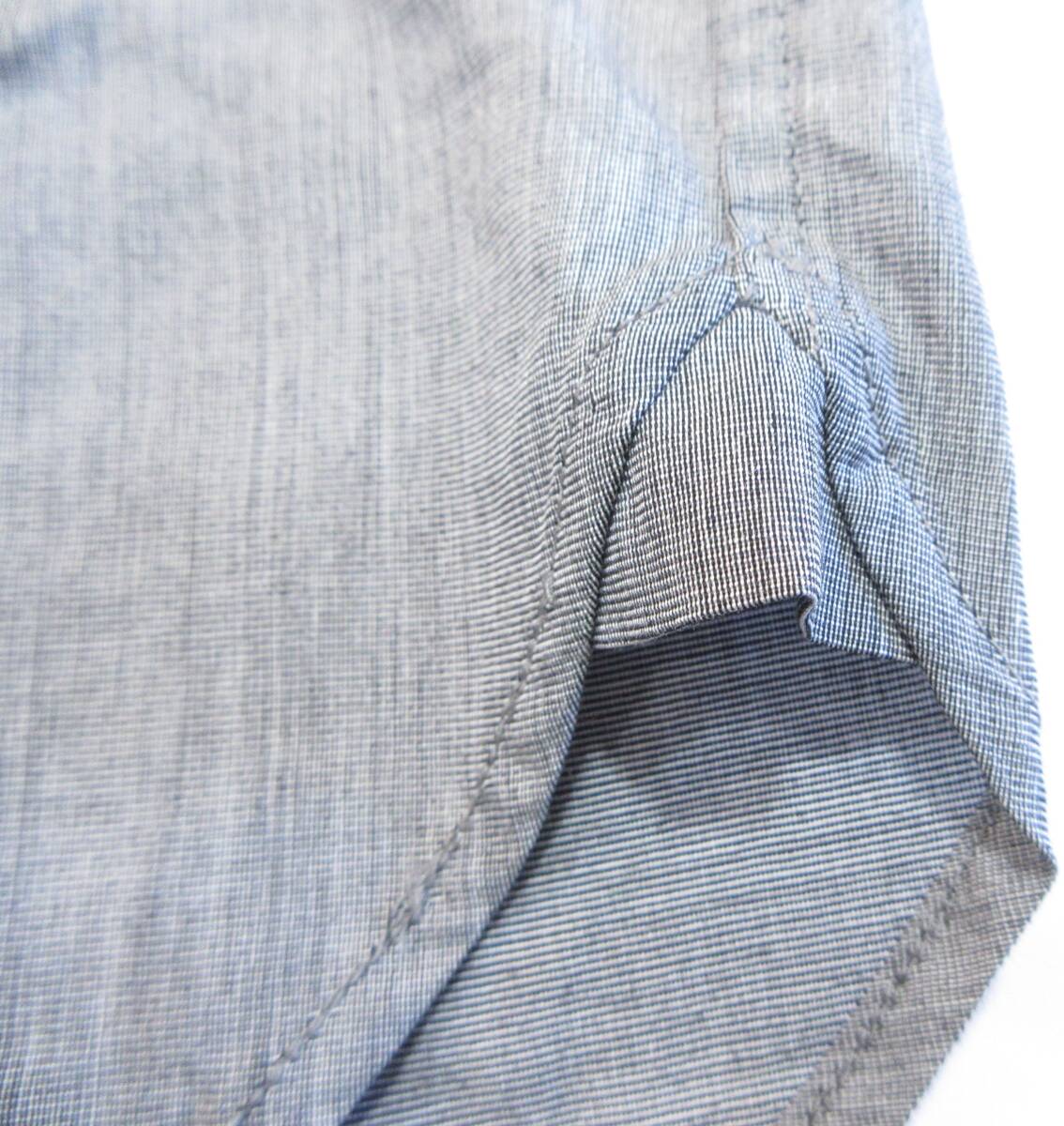 【SILAS】サイラス◆比翼 長袖シャツ/日本製 グレー◆Mサイズ_画像7