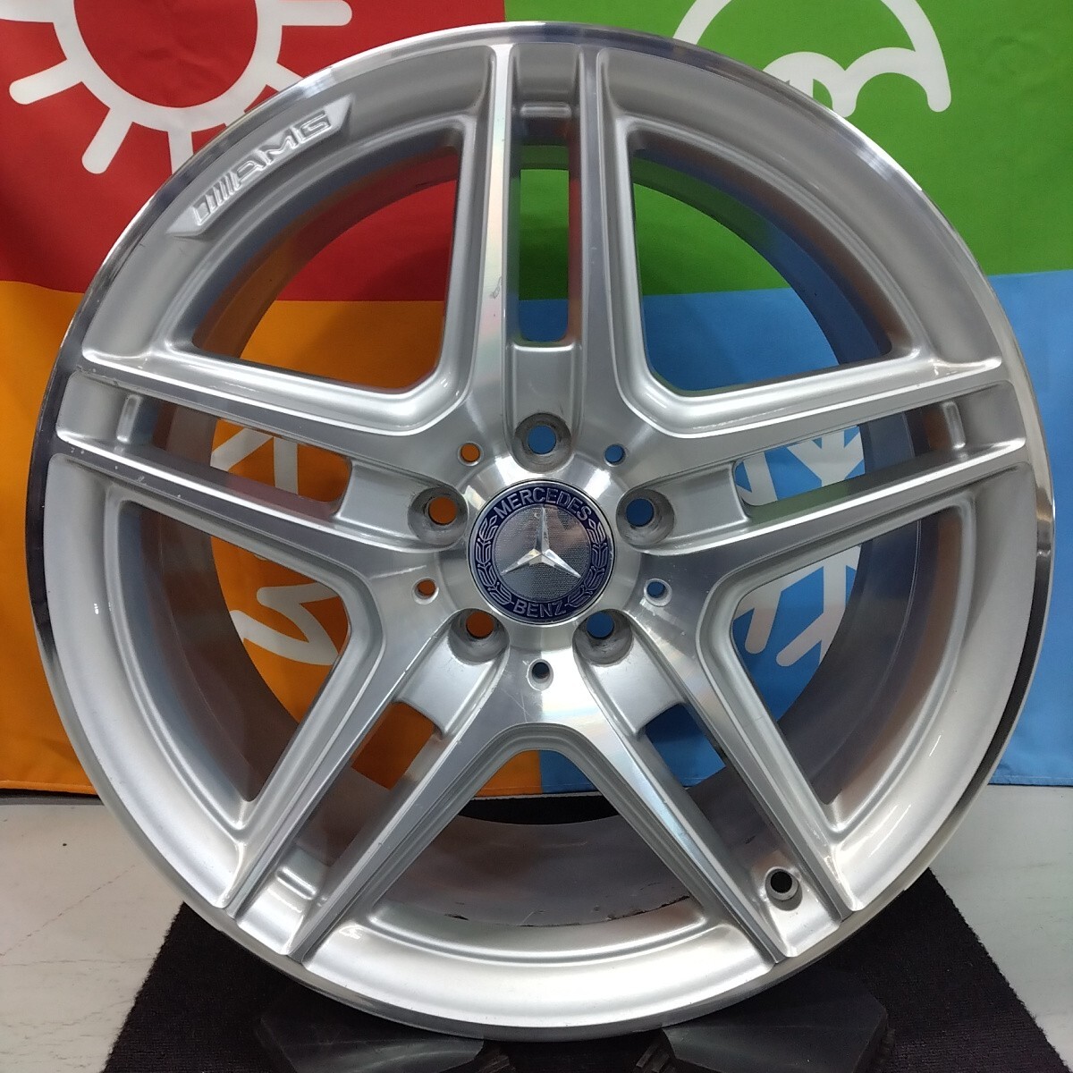 人気品★メルセデス・ベンツ　Cクラス　W204　C350　AMG スポーツパッケージ 純正★C200　C250★8J+50　8.5J+54　112-5H★新品サマータイヤ_画像1