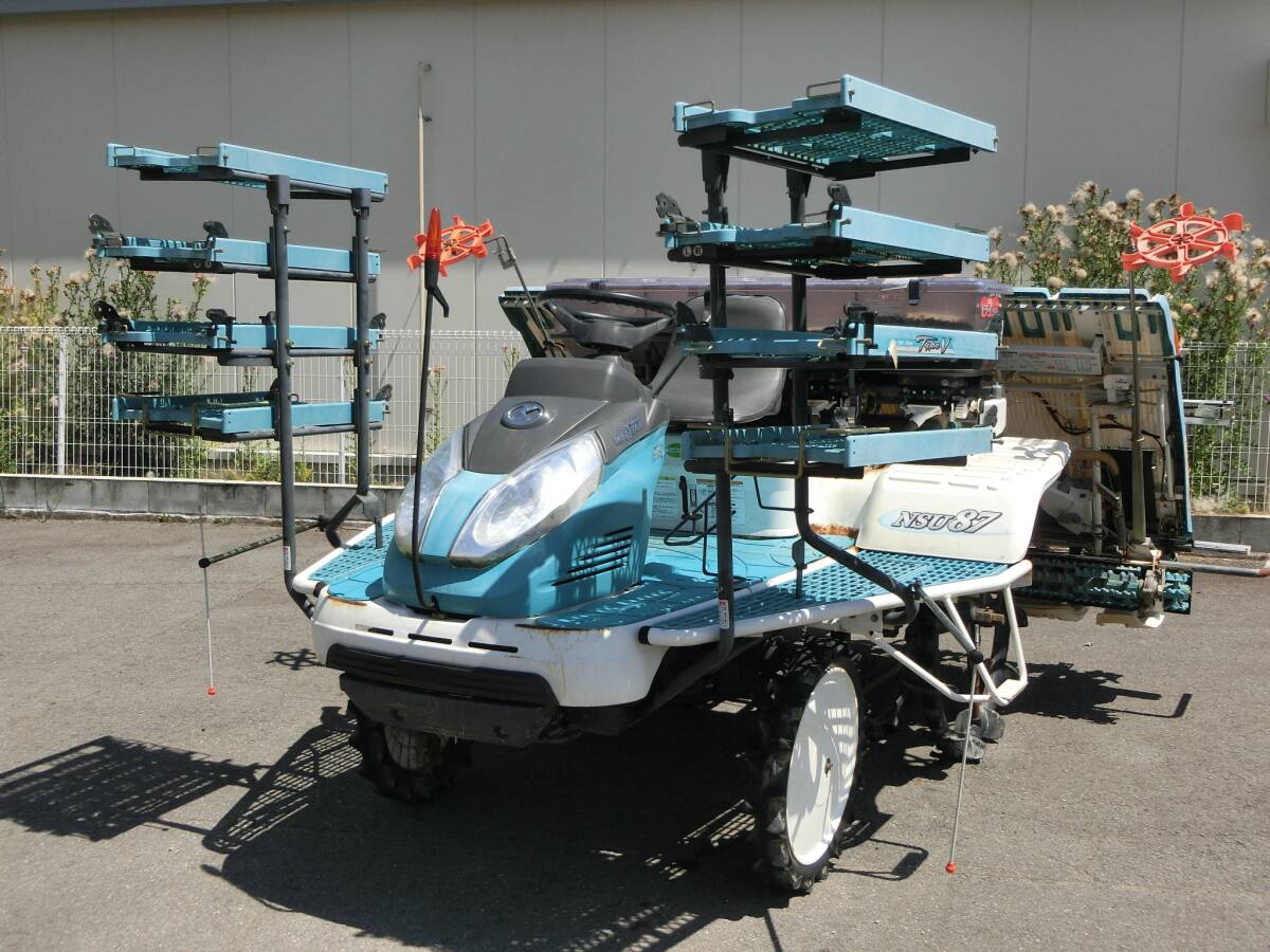 山形 クボタ 田植機(jī) NSU87 8條植 18馬力 667時(shí)間 整地ローター ダブルタイヤ 箱まきちゃん 側(cè)條施肥 HST 4WD パワステ 農(nóng)機(jī)具市場(chǎng)寒河江店