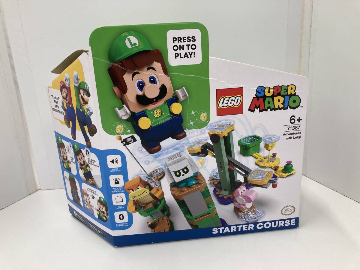 b80 LEGO レゴ スーパーマリオ 71387 ルイージとぼうけんのはじまり スターターセット ルイージ ブロック ※現状 パーツ完品か不明_画像6