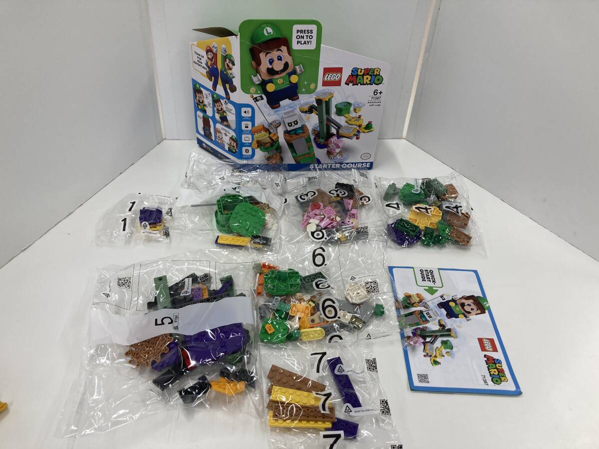 b80 LEGO レゴ スーパーマリオ 71387 ルイージとぼうけんのはじまり スターターセット ルイージ ブロック ※現状 パーツ完品か不明_画像1
