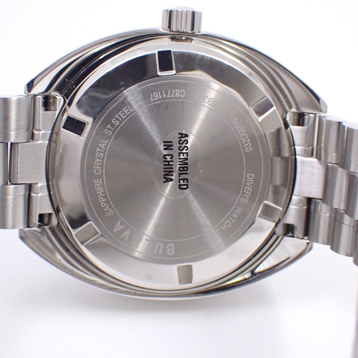 【美品】BULOVA ブローバ アーカイブシリーズ オーシャノグラファー 自動巻き メンズ 腕時計 黒文字盤 96B343【いおき質店】_画像9