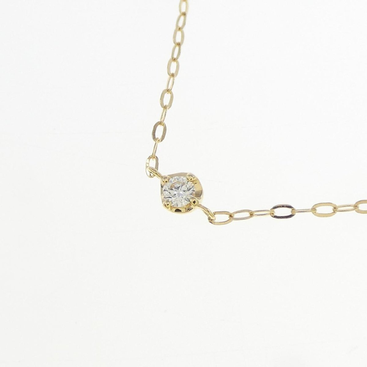 K18YG ダイヤモンド ネックレス 0.14CT_画像3