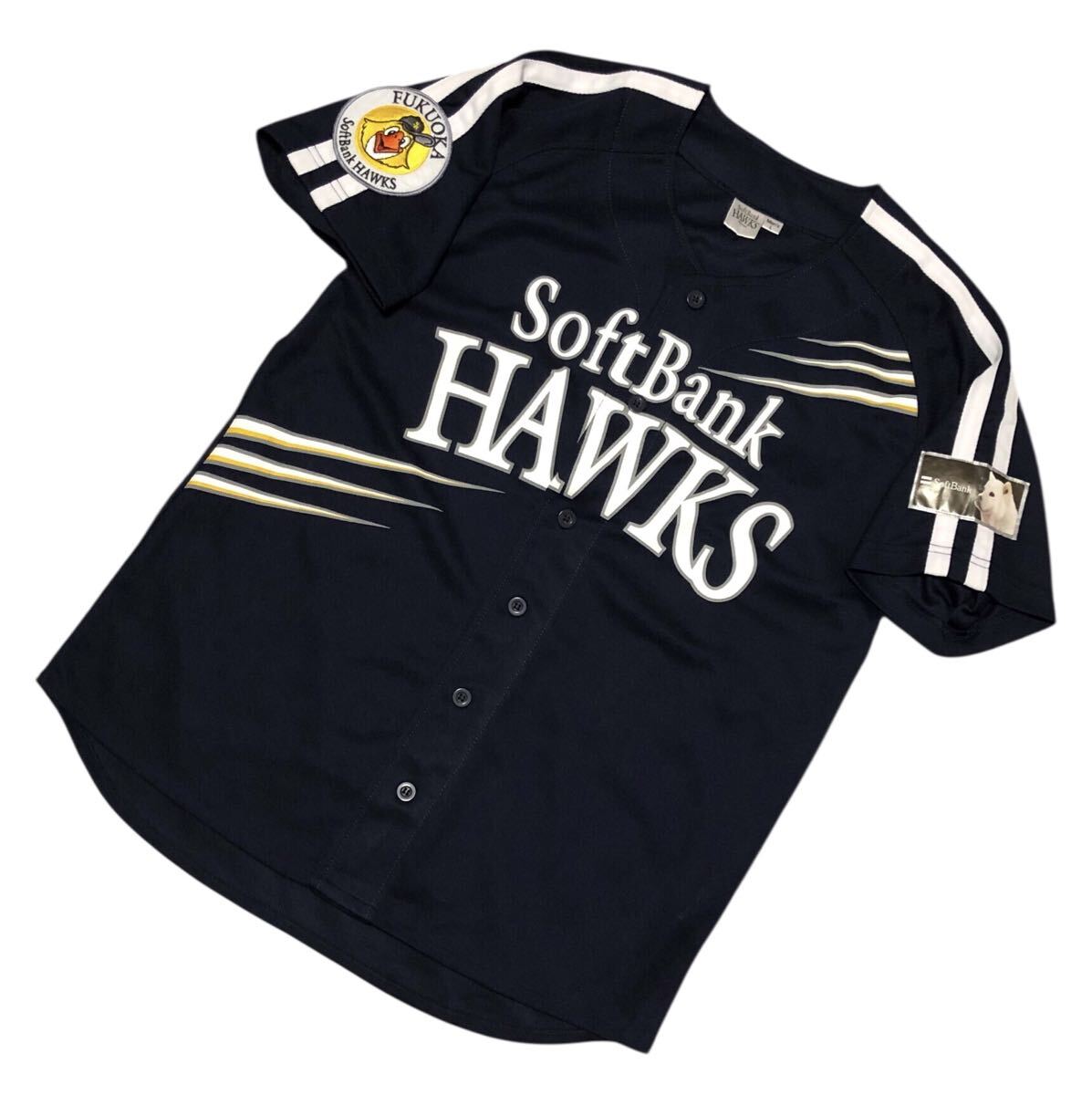 ■SoftBank HAWKS■福岡 ソフトバンクホークス 鷹の祭典 2009 レプリカ ユニフォーム ブラック×ホワイト L_画像3