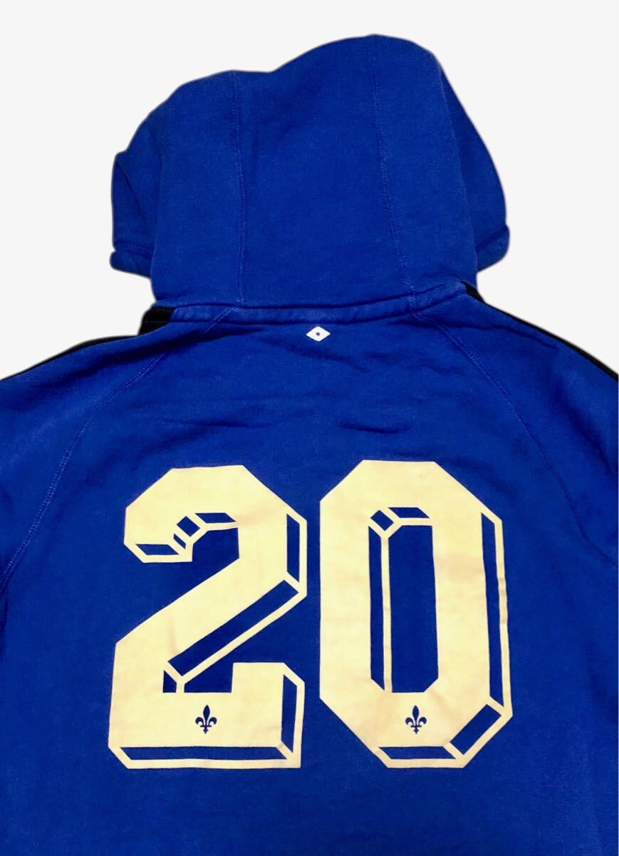 ■NIKE ナイキ■AUTHENTIC NIKE.F.C. ボックスロゴ刺繍 20ナンバリングプリント フルジップ スウェット パーカー ブルー×ブラック L_画像5