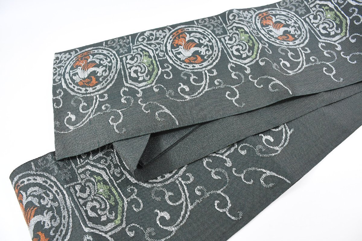 袋名古屋帯 松葉仕立て 鳳凰 帯丈356cm ★着物屋 ne-16129 桜庭呉服店_画像8