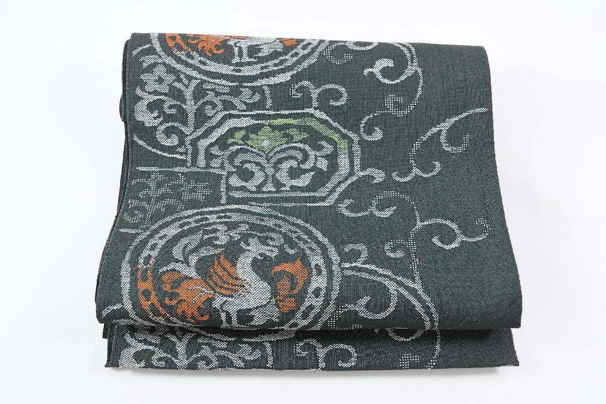 袋名古屋帯 松葉仕立て 鳳凰 帯丈356cm ★着物屋 ne-16129 桜庭呉服店_画像5