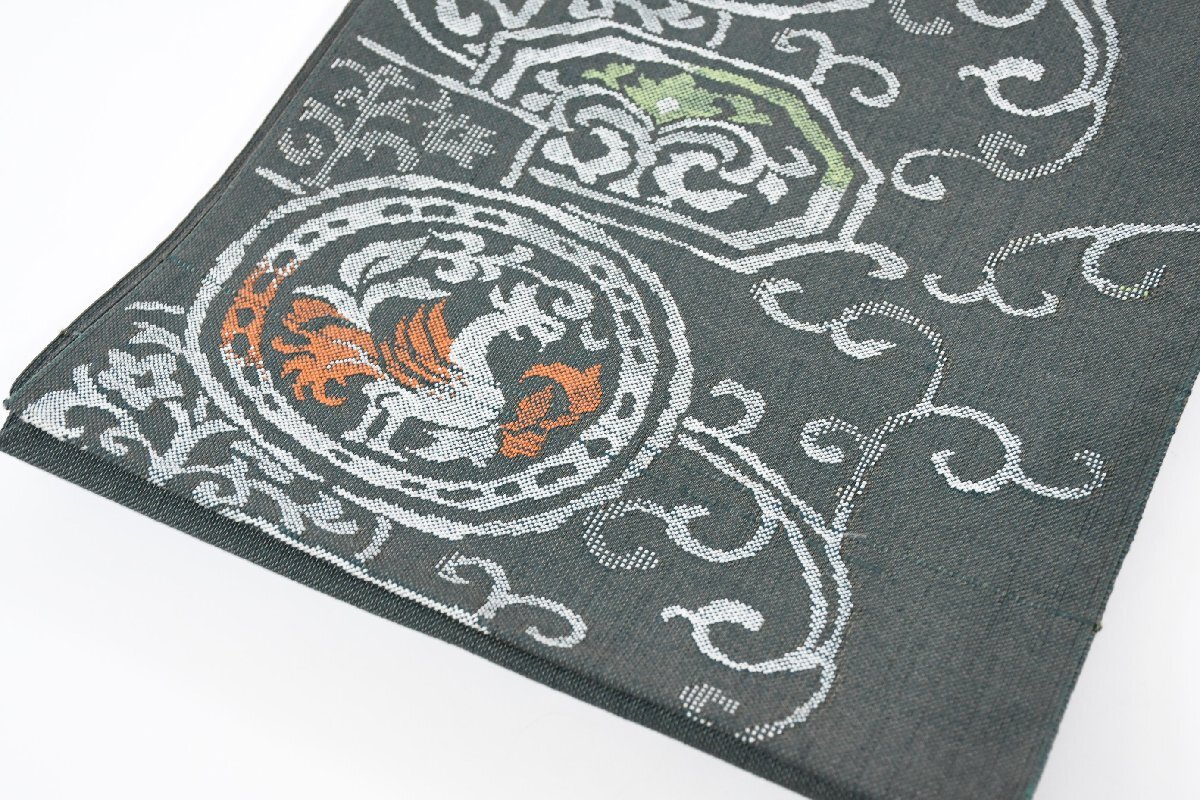 袋名古屋帯 松葉仕立て 鳳凰 帯丈356cm ★着物屋 ne-16129 桜庭呉服店_画像4