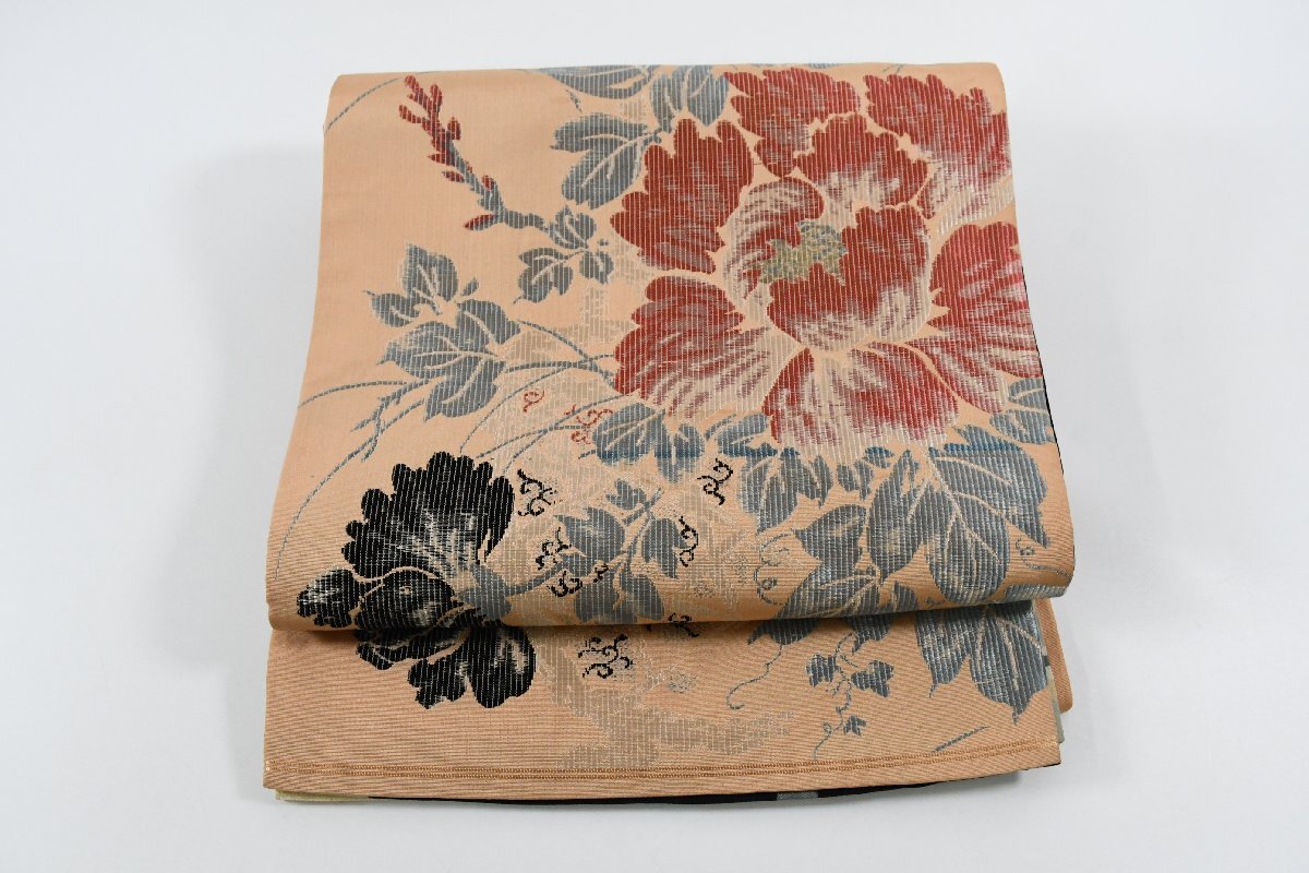 袋名古屋帯 アンティーク 花 帯丈356cm ★着物屋 ne-16222 桜庭呉服店_画像5