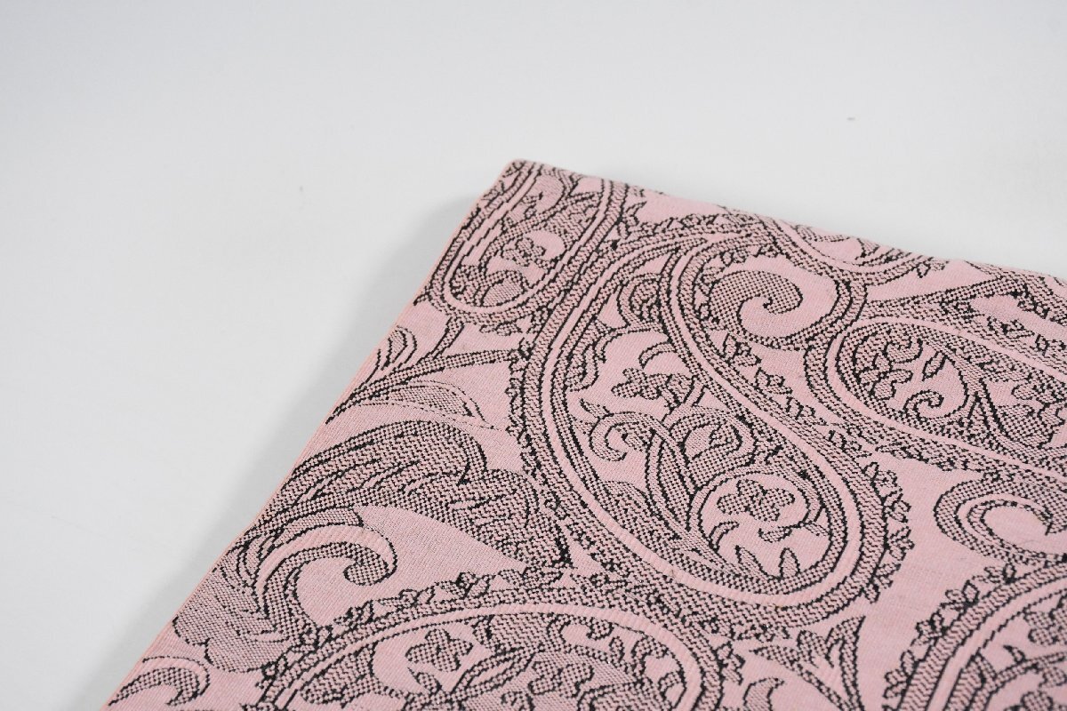 袋名古屋帯 全通柄 唐花文様 桃色 帯丈342cm ★着物屋 ne-16232 桜庭呉服店_画像2