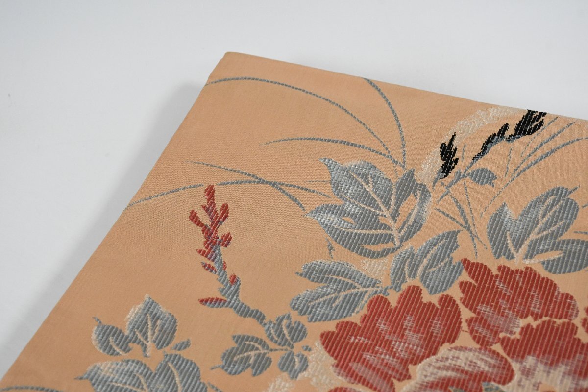 袋名古屋帯 アンティーク 花 帯丈356cm ★着物屋 ne-16222 桜庭呉服店_画像2