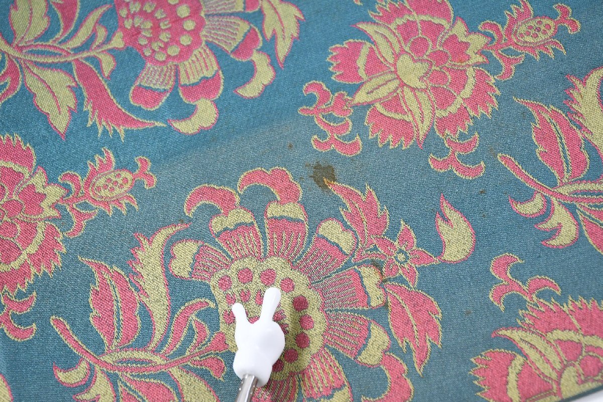 袋名古屋帯 未仕立て 六通柄 唐花文様 帯丈398cm ★着物屋 ne-16247 桜庭呉服店_画像9