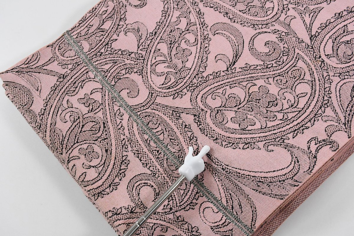 袋名古屋帯 全通柄 唐花文様 桃色 帯丈342cm ★着物屋 ne-16232 桜庭呉服店_画像5