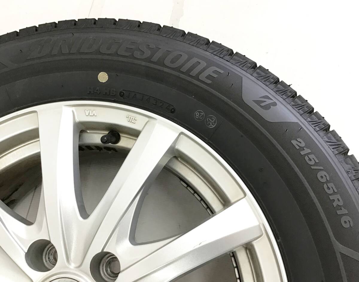 4本 24年製 低走行 スタッドレスタイヤ VRX3 215/65R16 ホイール WEDS RAVRION RS01 16インチ 6.5J 114.3 38 ヴェルファイア アルファード_画像5