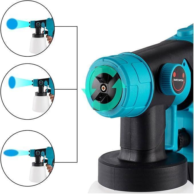 今、売れてます！ スプレーガン 互換 電動 充電 18V 14.4V makita マキタ エアー　家庭用ペイントスプレー流量制御 簡単スプレー_画像3