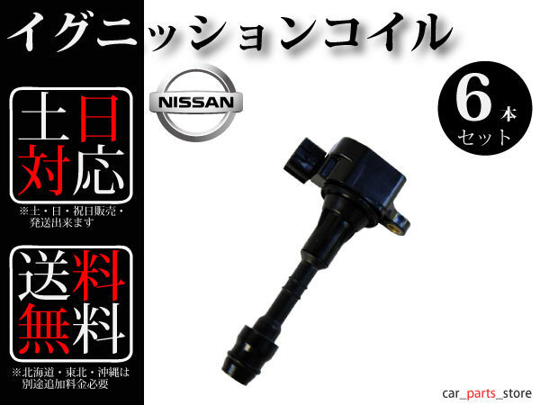 イグニッション コイル 22448-8J115 22448-8J11C 適用: 日産 アルティマ マキシマ ムラーノ エクステラ クエスト パスファインダー AL-FF-5674 AL | HELIOS エルグランド CBA-E51 イグニッションコイル 6本