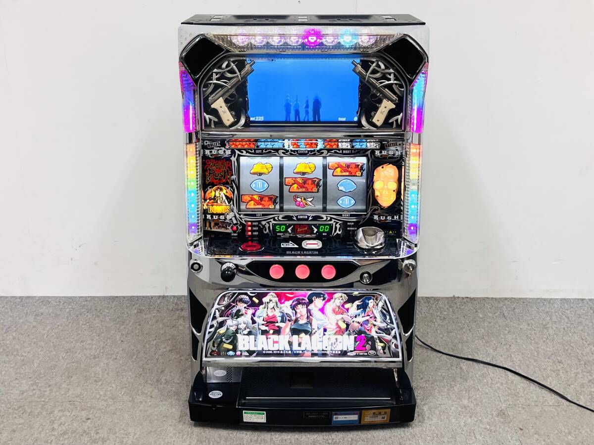 スパイキー パチスロ実機 BLACK LAGOON2 ブラックラグーン2 コイン不要機付き　W6446003