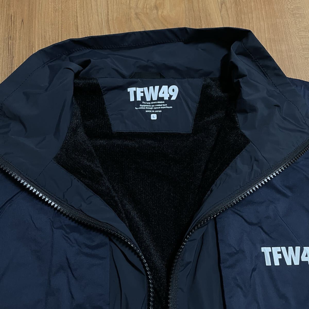 定価4.6万　TFW49 ハーフジップ　ブルゾン　ダークネイビー　L ゴルフ 定価4.6万 TFW49 ハーフジップ ブルゾン ダークネイビー L