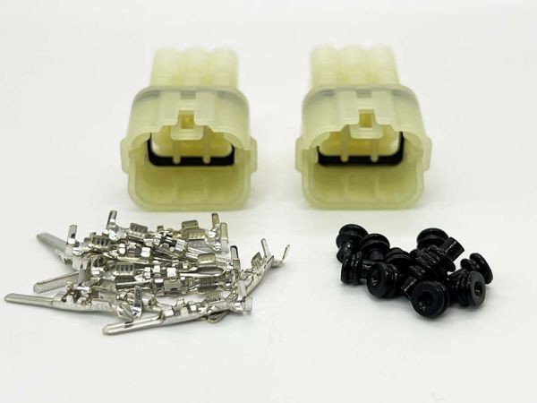 YO-414-M 【ジムニー JA22W テールランプ カプラー セット 予備端子 オス W9M6PMS*2 端子*2】 スズキ 彡補修 修理に彡 JA12VWC_画像2