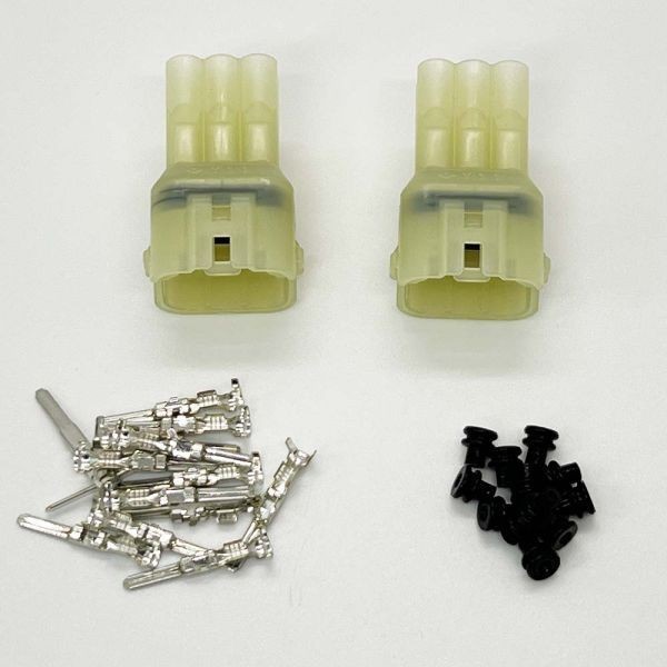 YO-414-M 【ジムニー JA22W テールランプ カプラー セット 予備端子 オス W9M6PMS*2 端子*2】 スズキ 彡補修 修理に彡 JA12VWC_画像1