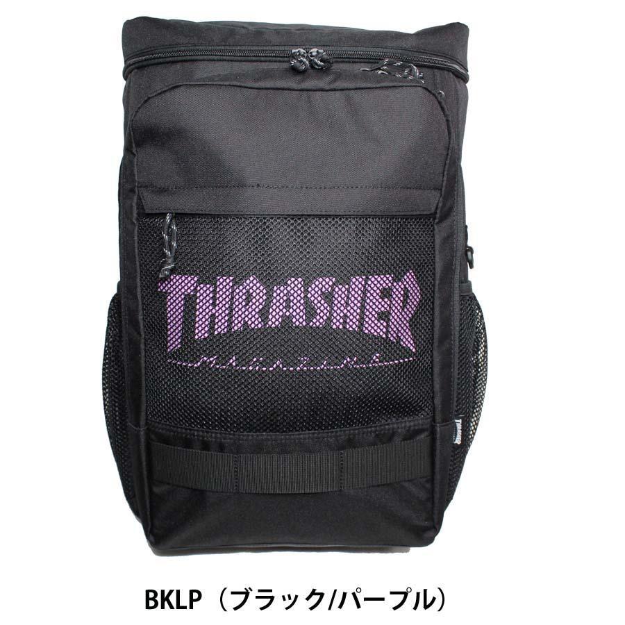 THRASHER 30L A4収納 バックパック ブラック/パープル デイ ボックスBOX型リュック 撥水加工ファブリック THR-238 Backpack スラッシャー_画像2