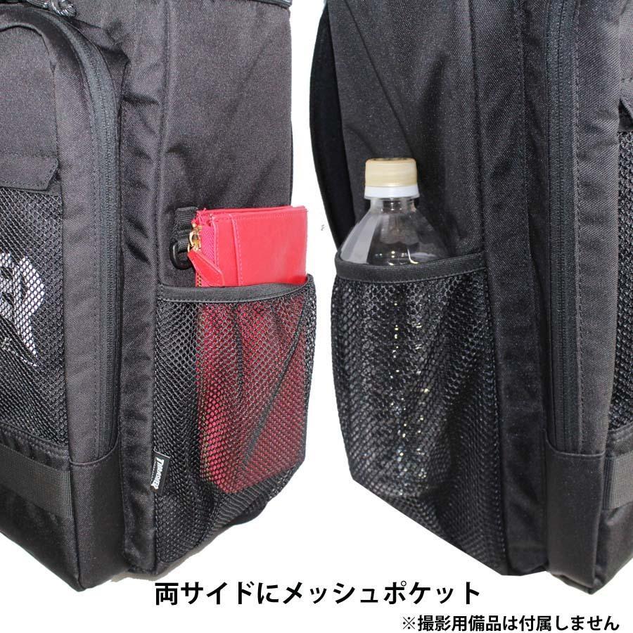 THRASHER 30L A4収納 バックパック ブラック/パープル デイ ボックスBOX型リュック 撥水加工ファブリック THR-238 Backpack スラッシャー_画像7