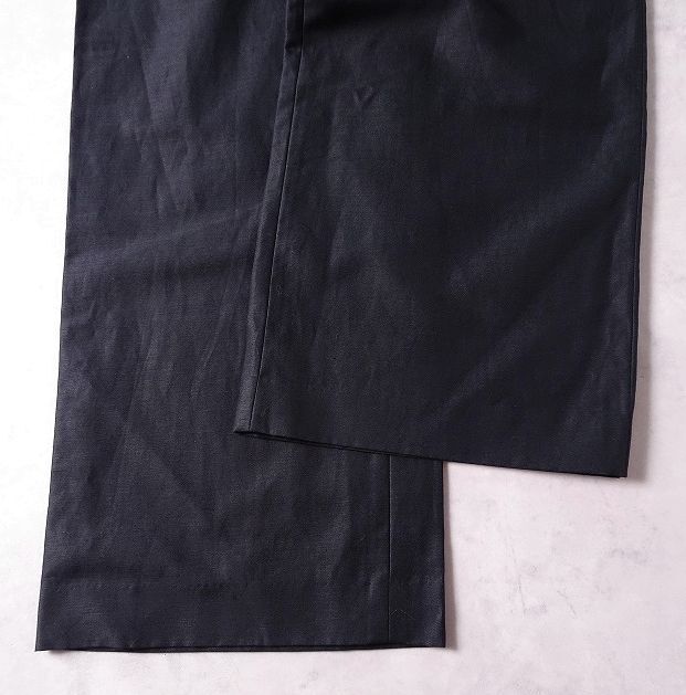 THE HINOKI ザ ヒノキ TH21S-6 オーガニック コットン×リネン チノパンツ 日本製 定価 \31.350 美品 ブラック メンズ (3) 黒 ●r-792_画像4