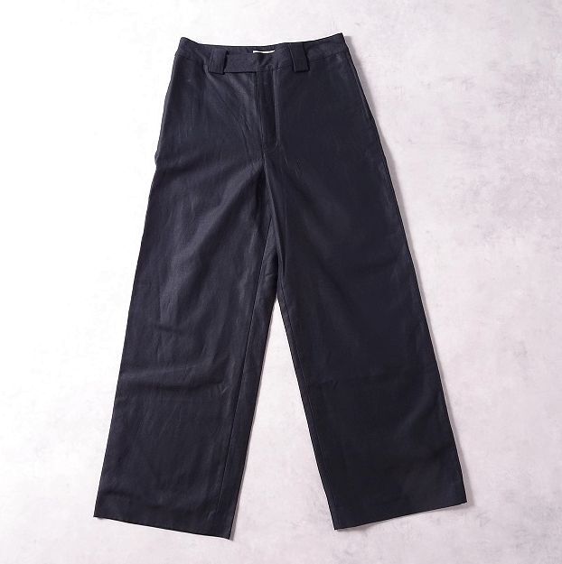 THE HINOKI ザ ヒノキ TH21S-6 オーガニック コットン×リネン チノパンツ 日本製 定価 \31.350 美品 ブラック メンズ (3) 黒 ●r-792_画像2