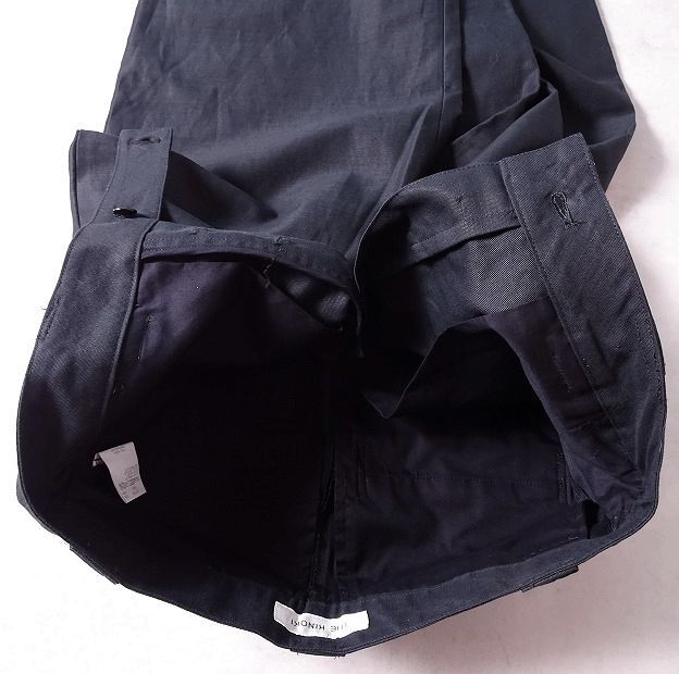 THE HINOKI ザ ヒノキ TH21S-6 オーガニック コットン×リネン チノパンツ 日本製 定価 \31.350 美品 ブラック メンズ (3) 黒 ●r-792_画像6
